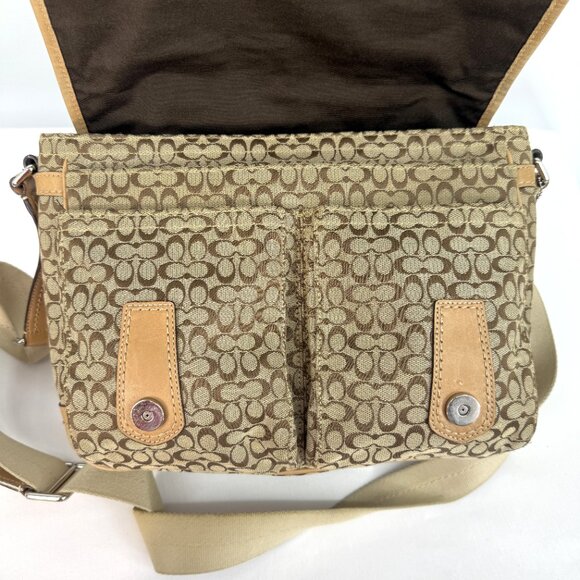 Coach F70283 Signature Messenger Camel - Picture 9 of 15